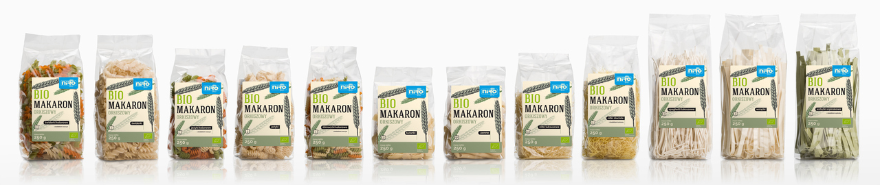 Bio Makarony różne rodzaje